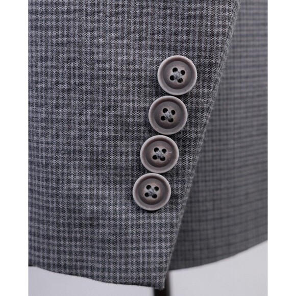 Nautica 2-Pcs Modern Fit Suit Micro Check Gray Jacket Blazer Sz 44R Pants 38X30 - Picture 7 of 16